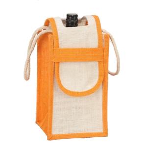 Top exportateur Logo personnalisé écologique bouteille unique emballage de vin toile de jute jute lin vin sac cadeau sacs de courses - Product Image 2