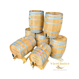 Baril à vin en chêne de haute qualité et durable, bains de glace pour whisky, rayé, 200L/300L/500L, style américain, cadeau d'affaires, usage domestique, VIETCHOICE - Product Image 3