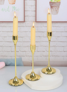 ชุดเชิงเทียนทองเหลืองสำหรับงานแต่งงานสีทองหรูหราทันสมัยสำหรับตกแต่งบ้านเทศกาลคริสต์มาสเชิงเทียนโลหะทรงสูงเชิงเทียนอีสเตอร์ - Product Image 3