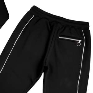 Ensemble de survêtement noir pour homme, sweat-shirt à col zippé, pantalon de jogging, vêtements de sport d'entraînement athlétique, unisexe - Product Image 6