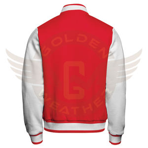 OEM Manufacturer High Quality <b>Men's</b> Chenille Embroidery Leather Sleeves Custom Sustainable Breathable Water Resistant <b>Jacket</b> - Product Image 2