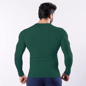 Camiseta de compresión para hombre, manga larga, poliéster personalizado, respetuoso con el medio ambiente, transpirable, rendimiento, entrenamiento de gimnasia, Fitness de secado rápido - Product Image 2
