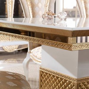 Savile Hotel Emma Luxury <b>Dining</b> <b>Table</b> Set Solid Teak Wood Contemporary Classic Furniture collection dinning <b>table</b> - Product Image 3