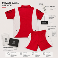 Ensemble court décontracté d'été IKDEER avec logo personnalisé, nouveau design, sérigraphié, deux pièces, short et t-shirt, contraste de couleurs, nylon
