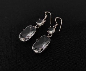 Venta al por Mayor de Pendientes de Cristal con Baño de Plata de Ley Estilo Bohemio, Joyería de Boda al por Mayor a Precio de Fábrica - Product Image 3
