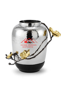 Vase à fleurs en métal aluminium Pot à fleurs Maison de luxe Hôtel Utilisation décorative Vase en métal au design martelé - Product Image 6