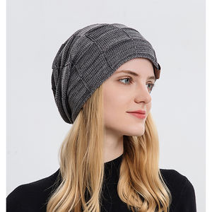Chapeau de ski d'hiver tendance, doublé en polaire, bonnet ample pour femmes et hommes, tricot doux et confortable, chapeaux surdimensionnés chauds - Product Image 5