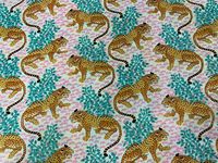 Tissu en Coton Biologique 100% Peigné de Haute Qualité, Imprimé à la Main au Bloc, Doux et Léger, pour Sacs, Artisanat, Rideaux et Housses pour Filles