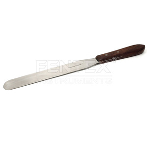 Juego de 7 espátulas de laboratorio con mango de madera, acero inoxidable - Product Image 6