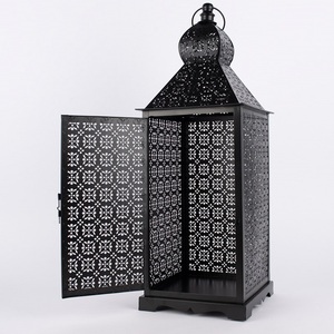 <b>Light</b> Luxury Moderna Decorativas Lamparas New Candle Holder Arab Vintage Ramadan Handcrafted <b>Black</b> Plated High Quality for Hotel - Product Image 1