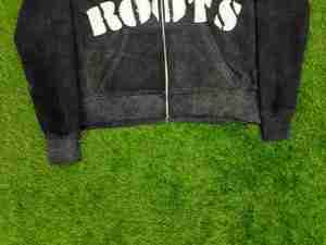 Applique de haute qualité en détresse broderie Patch Vintage soleil fané lourd 600gsm pierre lavé à l'acide fermeture éclair à capuche - Product Image 3