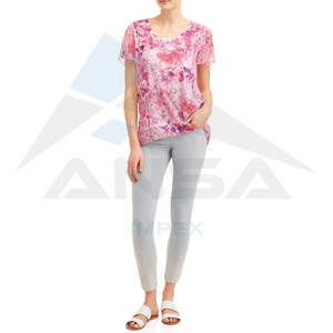 T-shirt de sublimation à manches mi-longues pour femmes T-shirts à motif imprimé d'été en toile en gros pour la saison d'hiver - Product Image 2