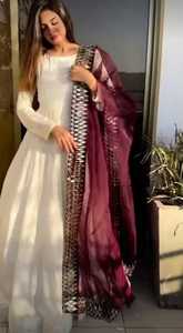 Ssumaira Bộ Sưu Tập Chất Lượng Cao Cấp Pakistan Đảng Mặc Cô Gái Bông Maxi Gown Choàng Với Tùy Chỉnh Thiết Kế Trong In Vải - Product Image 4