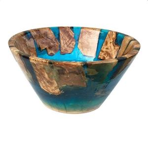 Cuenco de madera para servidor de postres de frutas, cuenco para servir ensalada sostenible de forma redondeada, cuenco de madera, servidor de frutas secas para uso doméstico - Product Image 4