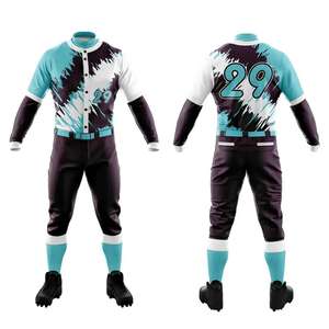 Mesh Polyester Custom Baseball Uniform Digital Printed Quick-Dry Jerseys <b>Prime</b> Quality With Best Price For Men Highest Quality - Product Image 6
