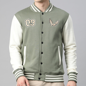 แจ็คเก็ตวาร์ซิตี้สไตล์เรโทรแบบยูนิเซ็กซ์ ดีไซน์เหนือกาลเวลา ปักโลโก้ทีมแบบส่วนตัว ปักโลโก้ทีม/โรงเรียนตามสั่ง - Product Image 1