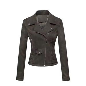 King Mcgreen Star Vintage mujer PU cuero Bomber chaqueta Casual otoño cremallera rompevientos Streetwear Blazer - Product Image 3