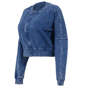 OEM Custom <b>Oversized</b> Streetwear Vintage Acid Gym Set Hoodie and <b>Joggers</b> Stone Wash Custom Sweatpants Tracksuits for Women - Product Image 2