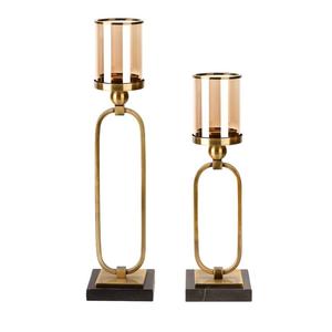 Bougeoir moderne en métal de luxe Décoration de maison élégante Styliste Lightning Design pour mariage Noël Tous les jours Occasions spéciales - Product Image 3