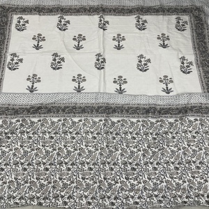 Dohar en coton biologique fait main très demandé, réversible, à motifs floraux, taille King/Queen, respirant, doux, écologique, lavable - Product Image 2