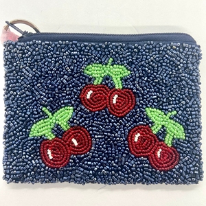 Monedero con cuentas de cereza-Diseño de fruta Kawaii | Embrague de diamantes de imitación al por mayor a granel OEM Verano personalizado/Accesorio de Regalo (MOQ 100PCS) - Product Image 1