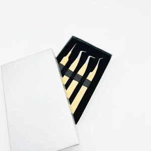 Pince à cils à 75 degrés avec poignée en os de poisson en diamant Pince à cils brillante Logo privé Pince à épiler à extension de cils à pointe en fibre - Product Image 3