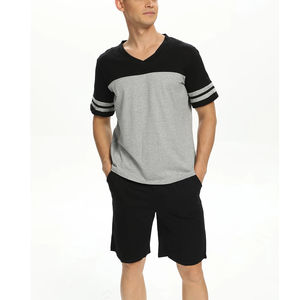 Ensembles courts d'été pour hommes, 2 pièces, manches courtes, tenue de plage, jogging, ensemble hawaïen pour hommes, ensemble t-shirt et short - Product Image 1