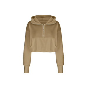 Sweats à capuche courts à col roulé tendance pour femme - Product Image 2