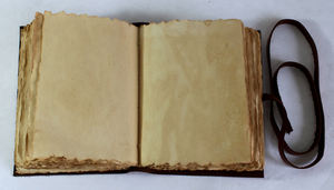 Vintage Looking Natural Edged Blank Unlined <b>Sheets</b> With Decorative <b>Leather</b> Strings Stitching On The Spine <b>Leather</b> Journal - Product Image 6