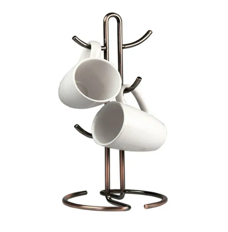 Hot Sale Iron powder coated Metal Mug Holder Creative Wine Cup Holder For Home Use Water Cup Hanger Storage Shelf Coffee Holder