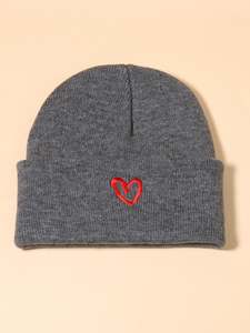 Bonnet d'hiver unisexe à tricoter confortable et chaud couvre-chef broderie 3D pour les équipes de football et de basket-ball bonnets Skullies chapeaux - Product Image 4