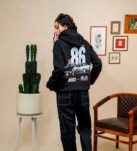 Sudadera de gran tamaño Unisex con capucha personalizada, diseño de personajes impresos para hombres y mujeres, ropa de calle bordada para invierno - Product Image 6