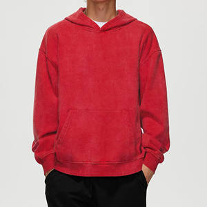 Pulls personnalisés à capuche pour hommes Sweats à capuche pour hommes en coton et polyester de haute qualité Pulls à capuche noirs tricotés avec logo à l'avant de grande taille pour hommes - Product Image 5