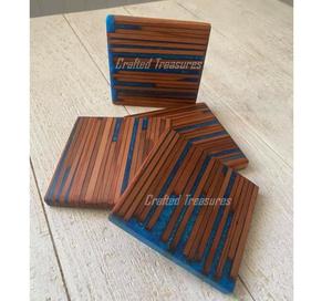 Stock d'usine manguier bois caboteur créatif résine ornements en bois pour café thé cérémonie Anti-brûlure isolation tapis gravure - Product Image 5