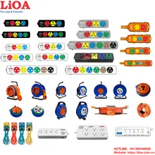 LiOA Common Extension Socket with Switch - 6 Outlets - 2200W (220VAC)/ 10A - 6SNW5.3.10