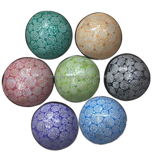 Juego de cuencos de cáscara de coco hechos a mano ecológicos, vajilla vegana Natural con cuchara de madera para batidos y ensaladas - Product Image 1