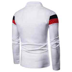 2025 nuevo estilo de moda camisa de estilo Casual cuello alto a cuadros manga larga hombres Polo camisetas para la venta diseño personalizado y logotipo - Product Image 2