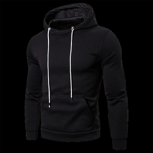 เสื้อฮู้ดแบบสวมหัวสำหรับผู้ชายผ้าโพลีเอสเตอร์/ ผ้าฝ้ายพิมพ์ลายพัฟน้ำหนักมาก2ชิ้นสำหรับฤดูหนาว - Product Image 5