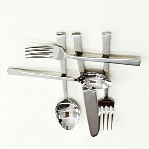 Plat audacieux martelé poignée concepteur Restaurant couverts réutilisables ensemble argenterie en acier inoxydable mariage couverts ensemble - Product Image 1