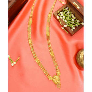 Collier religieux en or jaune avec perles et diamants pour femme, cadeau de mariage - Product Image 1