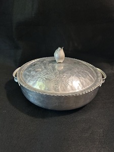 High Quality Silver Finished Floral Engraved Metal Casserole Ideal <b>For</b> Wedding Buffet Catering And Event <b>Food</b> Display From India - Product Image 5