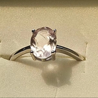 Vintage Stijl Roze Steen Verlovingsring Echte Natuurlijke Morganiet Ovale Vorm Gesneden Mooie Sterling Zilveren Edelsteen Ring Bruiloft Verkoop