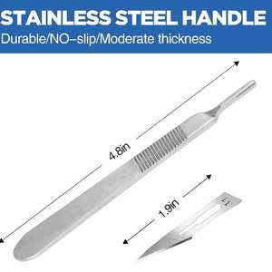 Cánula para Bisturí N.º 3, Resistente y Duradera 3 Herramientas de Corte de Precisión para las Necesidades del Sector Sanitario, Veterinario y de Aficionados - Product Image 2