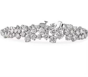 Élégant bracelet de tennis en or blanc Moissanite pour femme avec diamants Moissanite 10K / 14K or jaune bijoux fins - Product Image 3