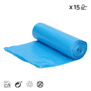 Sacchetti per Rifiuti con Chiusura Facilitata, 30 Litri, Rotolo da 15 Sacchetti - Product Image 5
