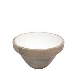 ชามข้าวทรงกลมทำจากไม้พร้อมชามใส่ซุปผลไม้งานฝีมือสีดำ - Product Image 3