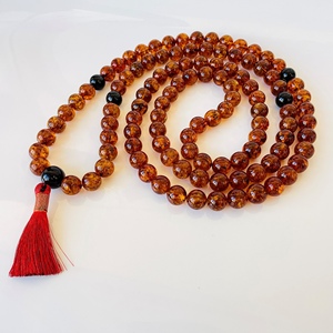 Zen Mala en ambre naturel de la Baltique, perles de Mala en ambre cognac - Product Image 2
