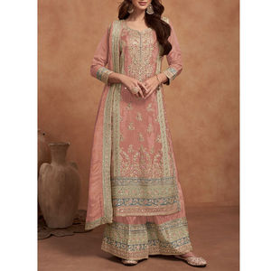 Trajes Shalwar Kameez Cosidos para Mujer de Primera Calidad, Estilo Indio Pakistaní, Vestido Largo de Seda al por Mayor, Vestido Maxi de Manga Larga para Mujer - Product Image 2