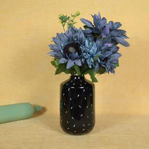 Florero de mesa decorativo y maceta para decoración de interiores, florero de Metal portátil fácil y maceta de flores artificiales para cabecera única - Product Image 4