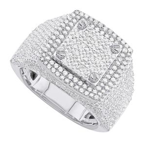 Anillo de diamante de moissanita VVS de moda en S925 plata chapado en oro rosa lujoso Hip Hop Iced Out anillo de hombre personalizado - Product Image 2